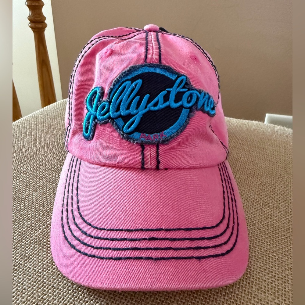 Yogi Bear Jellystone Park PINK with Blue Lettering Cap-NEW with Tags!